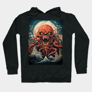 Giant Squid Attacking Hoodie
